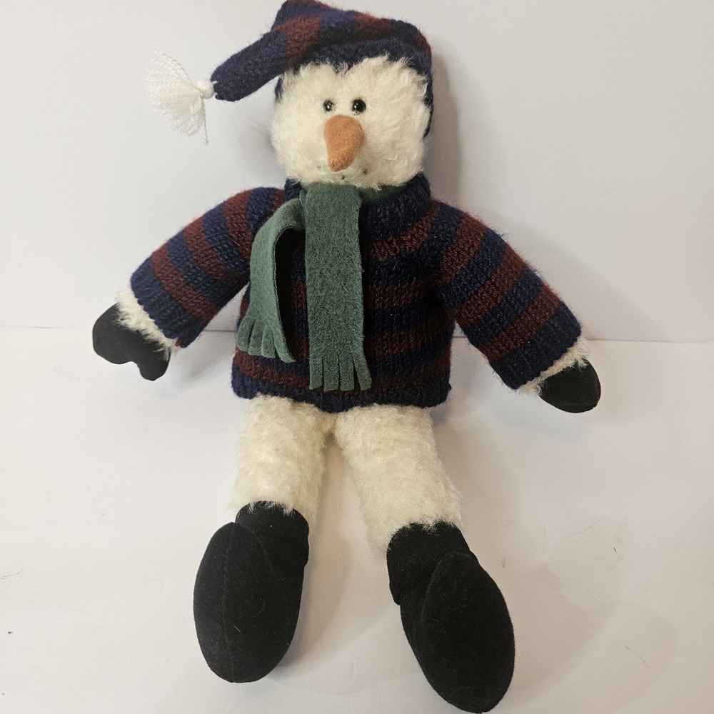 CHEERS Gund Snowman Stuffed Home Decor Shelf Sitter Seasonal Christmas Holiday